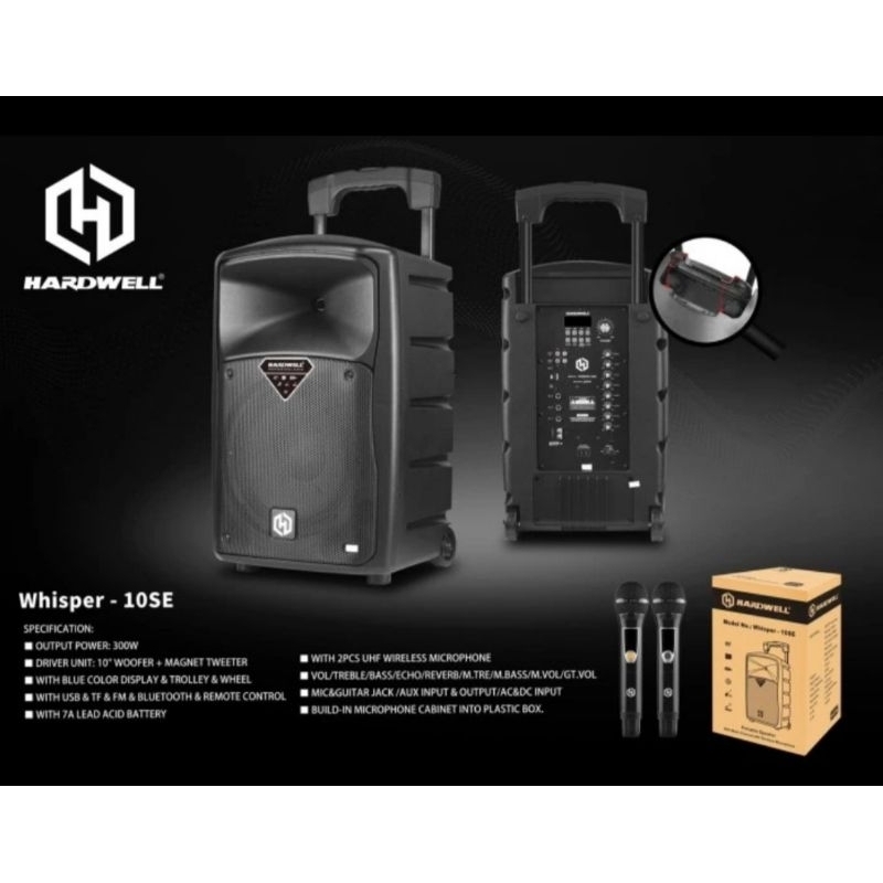 Aktif Speaker Portable Hardwel Whisper 10 SE ORIGINAL