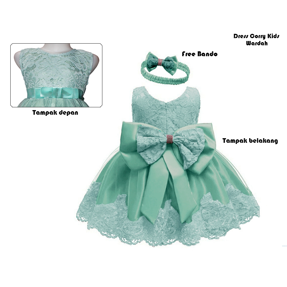 Dress Corry Kids A/Terusan Dress Anak Brukat/Dress Anak Perempuan murah/baju fashion anak import