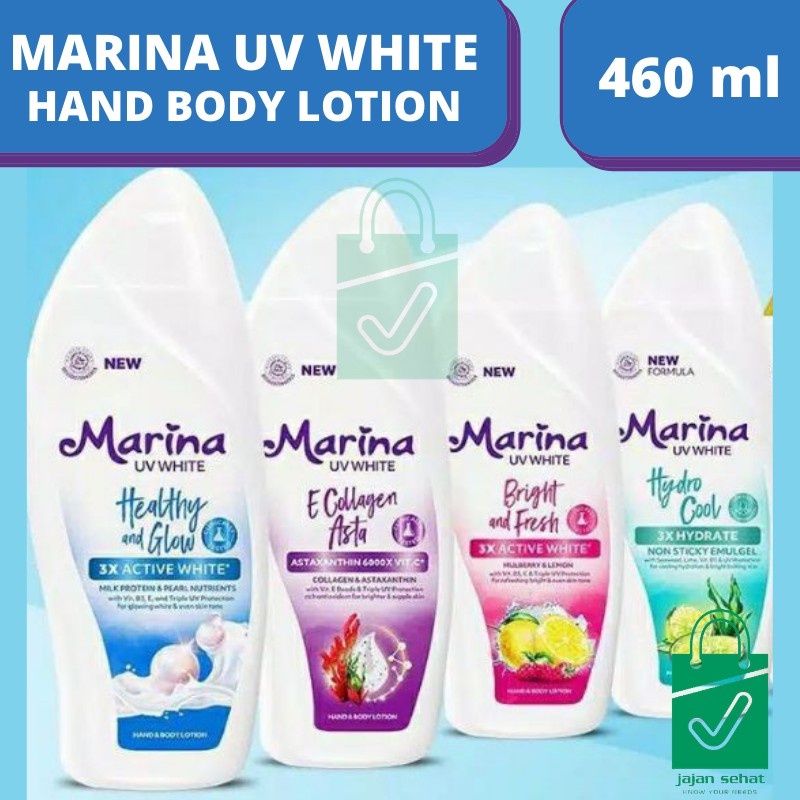 ❤️ GK ❤️ Marina Hand & Body HBL Uv White 460 ML / 500 ML / HAND BODY LOTION TOTAL CARE YOUTHFUL and 