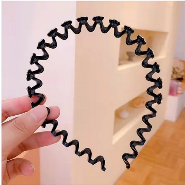 Bando Sirkam / Bando Korea /  Berkilau Bunga Mutiara Zigzag  / Bando Kepala Wanita Vintage Elegan Korea HOPYLOVY