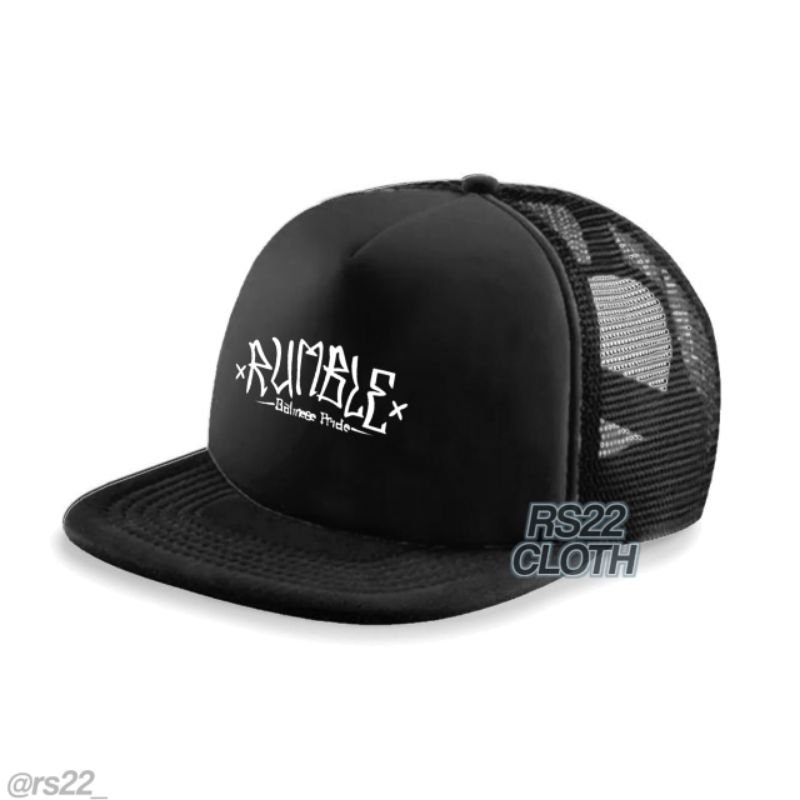 Topi Jaring Premium/Topi Trucker Snapback Pria Wanita Lokal Brand RUMBLE BALINESE PRIDE RMBL