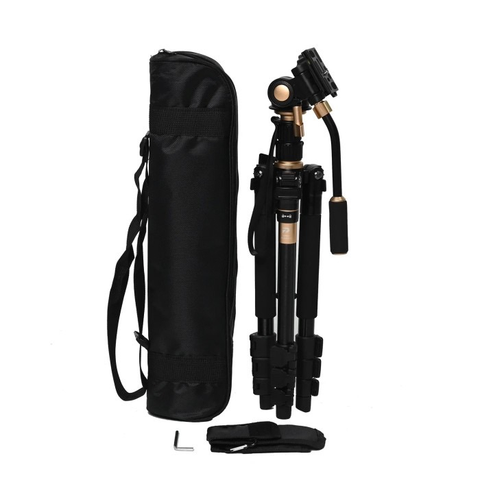 Beike Tripod Q555V Monopod with Fluid Head Video - Garansi Resmi 1 Tahun Beike