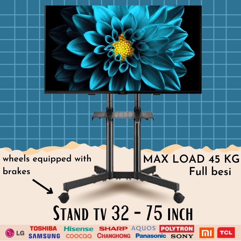 Bracket tv stand  70 75 65 60 55 50 45 43 40 inch LED PLASMA UHD CURVED IMPORT PREMIUM MODEL bisa gojek