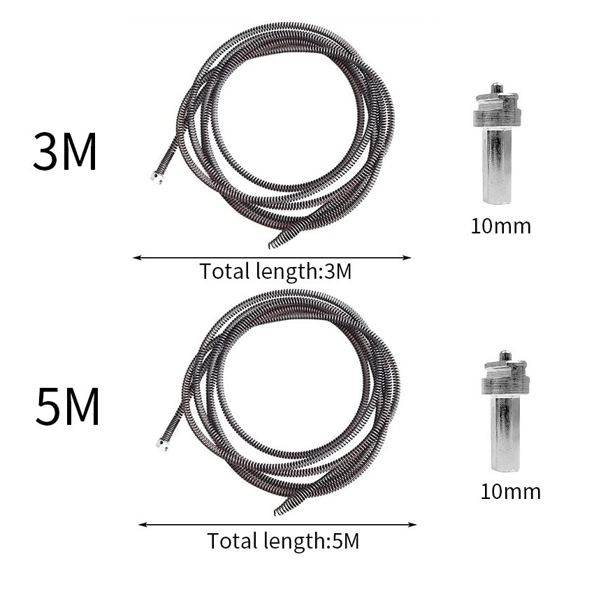 Alat Jepit Kawat Pembersih Saluran Mampet Adaptor Bor Pipa Air wastafel Pipe Cleaner Flexibel Pembersih Kotoran