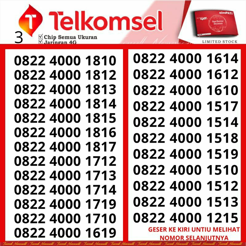 Nomor Cantik Simpati Telkomsel