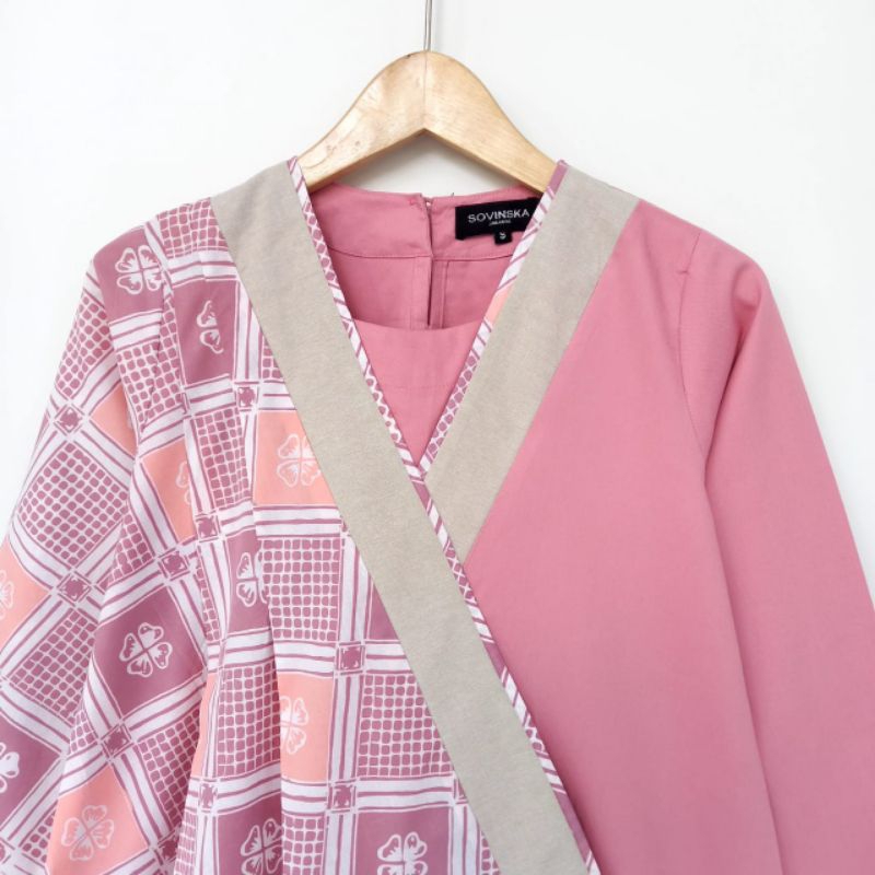 Atasan Batik WP 141 Blouse Baju Kerja Wanita Modern