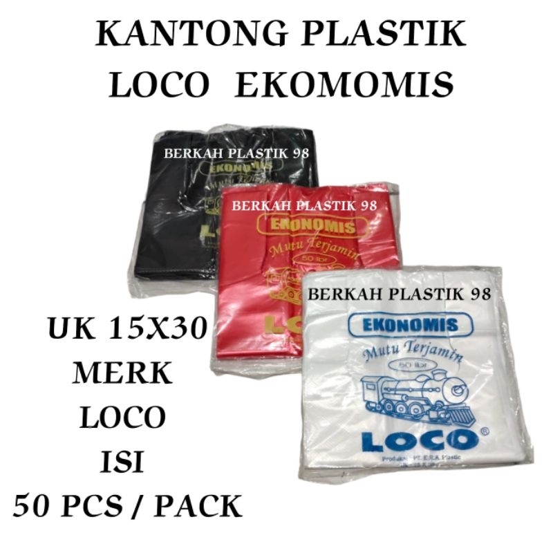 Plastik Loco Ekonomis Uk 15,(kecil), Kantong Plastik Loco