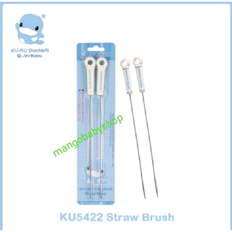 KU KU duckbill Sikat sedotan straw cleaning brush stainless steel