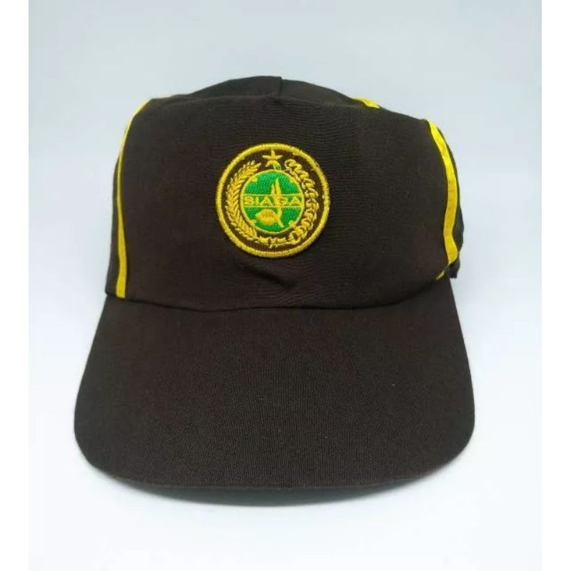 Topi Siaga Putra List Kuning Topi Pramuka Siaga Bordir