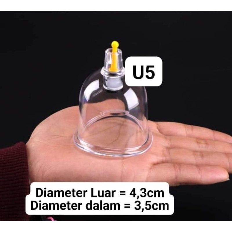 kop bekam lengkung / kop bekam bengkok U5 (4,5cm) Alat bekam lengkung, alat bekam bengkok