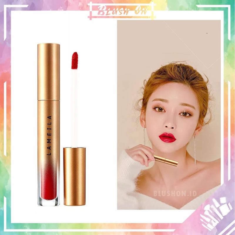 LAMEILA lipstik Lip Glaze lipstik Pelembap Tahan Lama Lip Gloss velvet lips