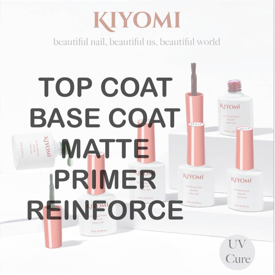KIYOMI Nail Gel Polish UV LED soak off gel polish / cat kuku Top coat base coat reinforcel gel primer matte coat 10ml