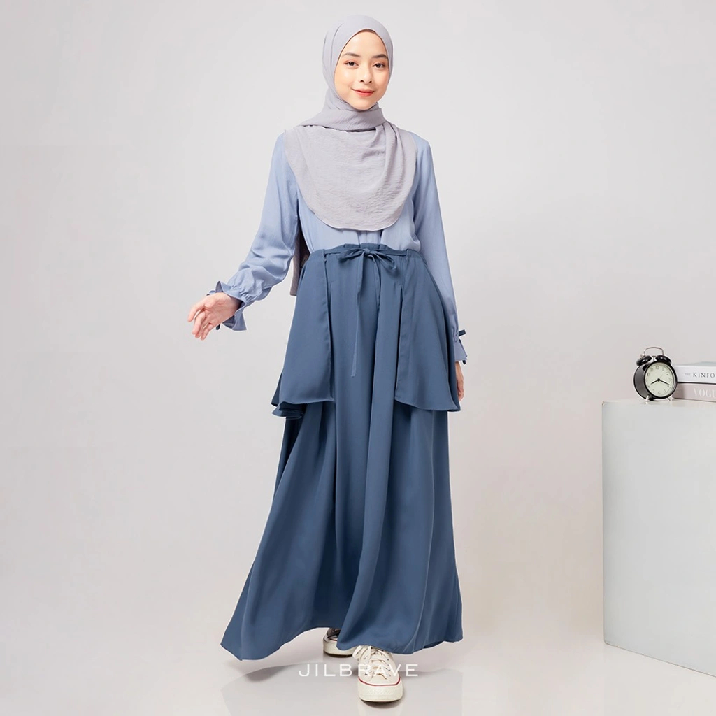 Jenna Dress 3.0 BY Jilbrave - 4in1 Looks Gamis - Gamis Remaja Terbaru - Gamis Kekinian - Dress Korea