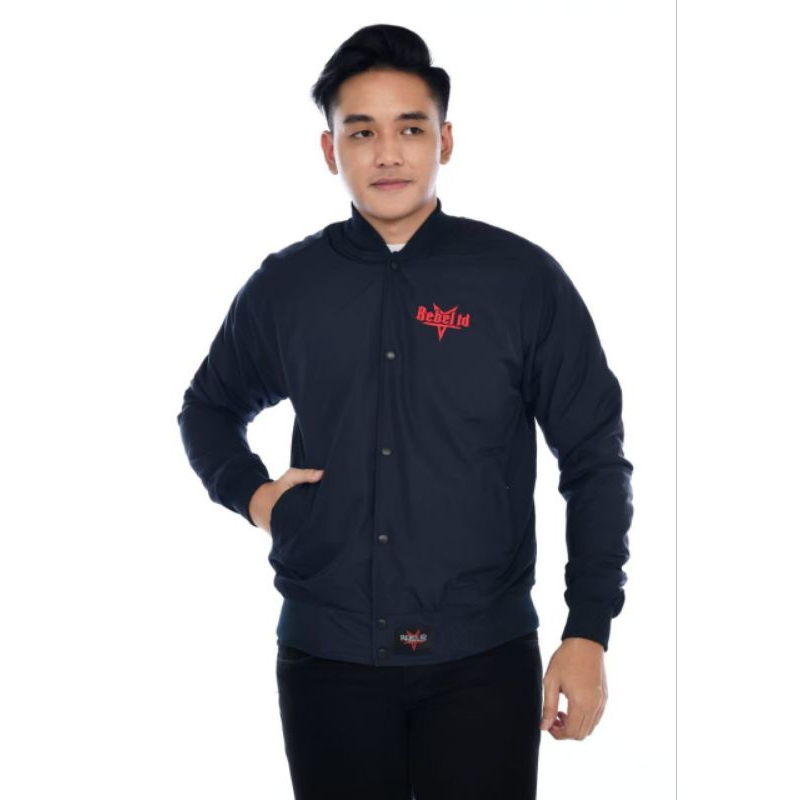 JAKET BOMBER PRIA REBEL ID / JAKET BASEBALL VARSITY FULL BORDIR PREMIUM