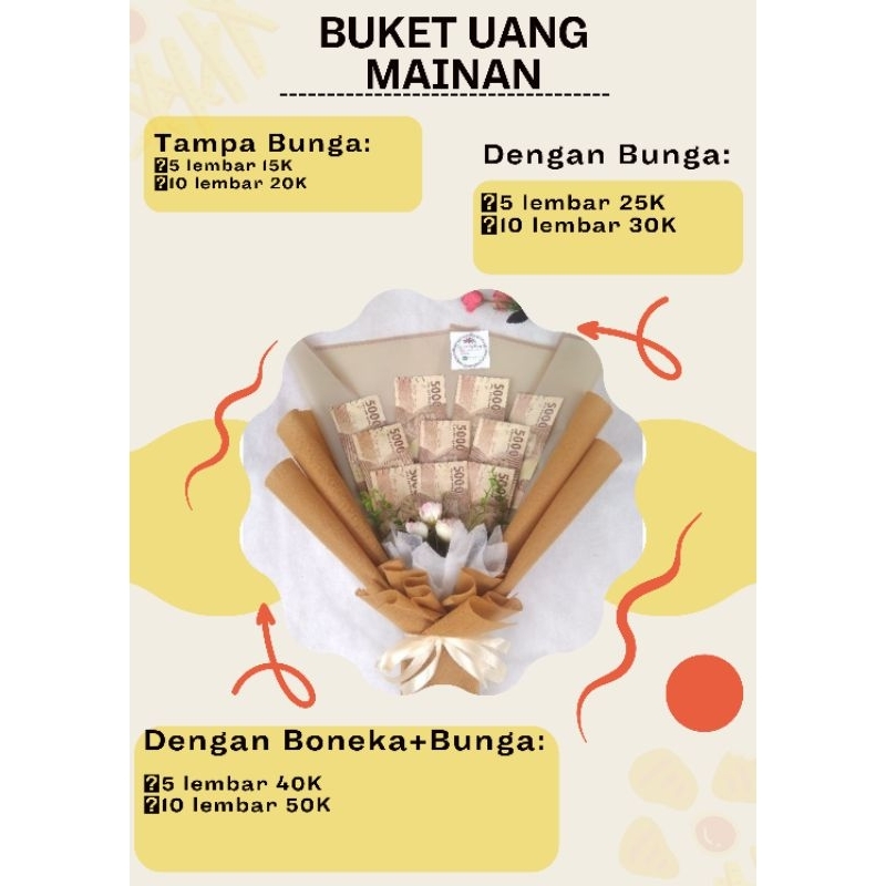 buket uang mainan/UANG MAINAN