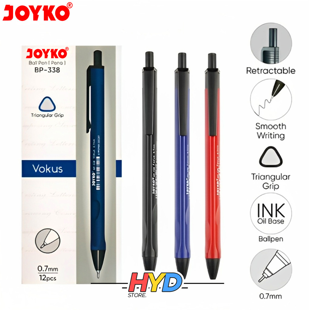 

Joyko Ball Pen Clicker Pena Pulpen Cetek Joyko BP-338 - Biru