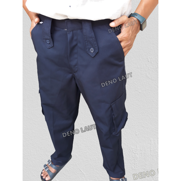 Celana PDL Biru Dongker Celana Lapangan American Drill Damkar Dishub Celana Cargo