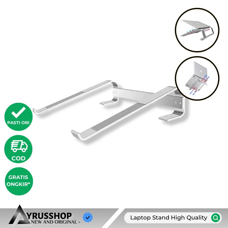 Laptop Stand Holder Penyangga Laptop Aluminium Alloy High Quality