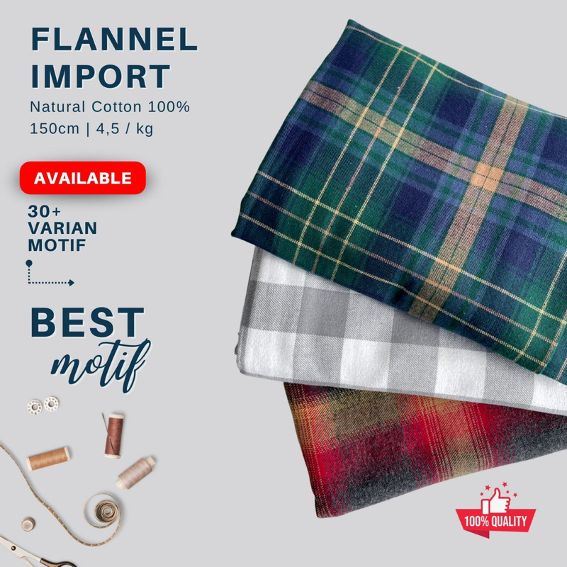 BAHAN KAIN KATUN FLANEL