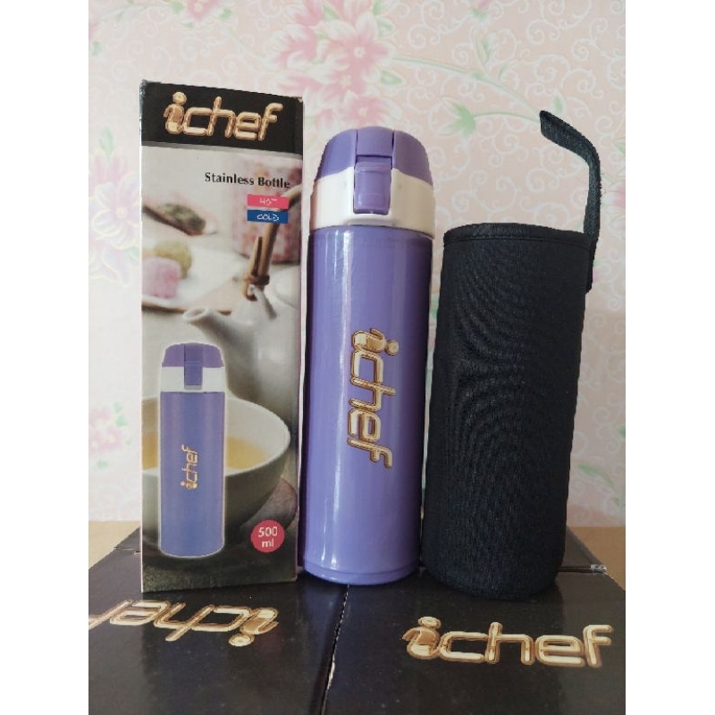 steinless bottle/tempat minum botol tahan panas dan dingin 500 ml/termos ichef