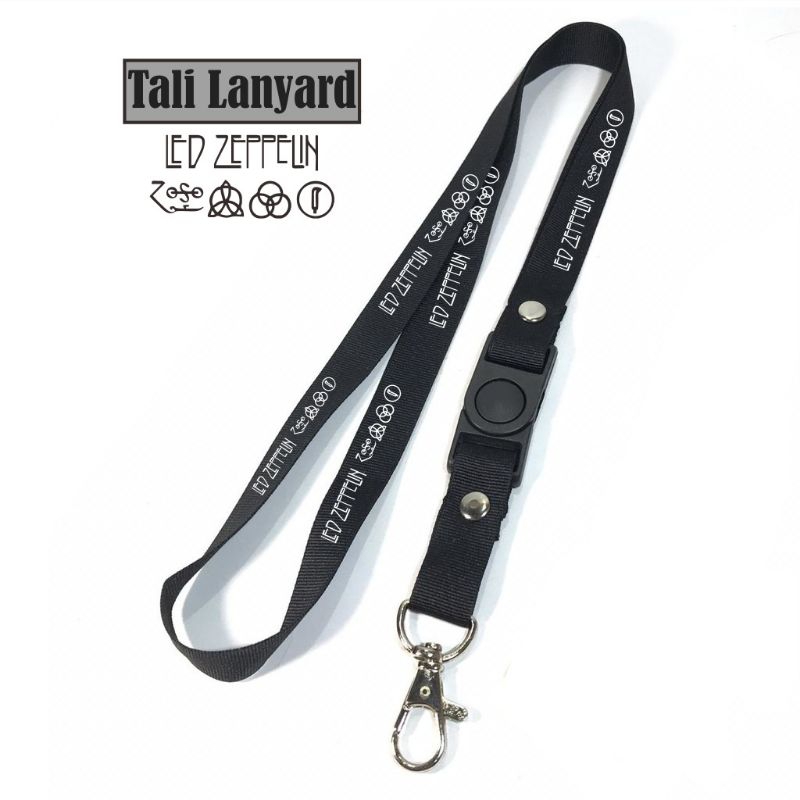 

lanyard LED ZEPPELIN tali lanyard BAND METAL gantungan kunci name tag id card kartu nama / tali lanyard gantungan leher fullprint