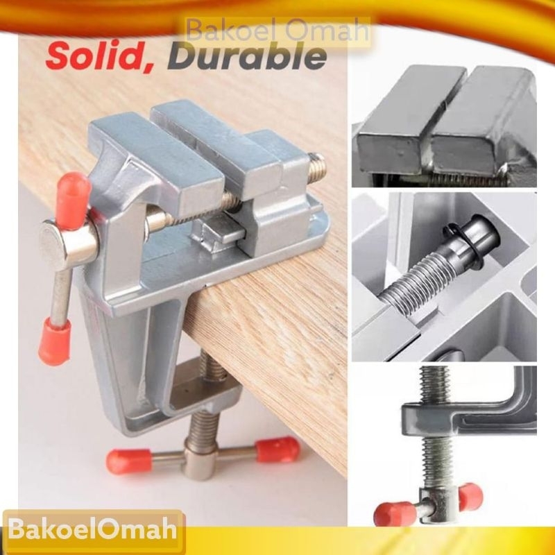 Ragum jepit meja mini Clamp meje ragum mini praktis serbaguna