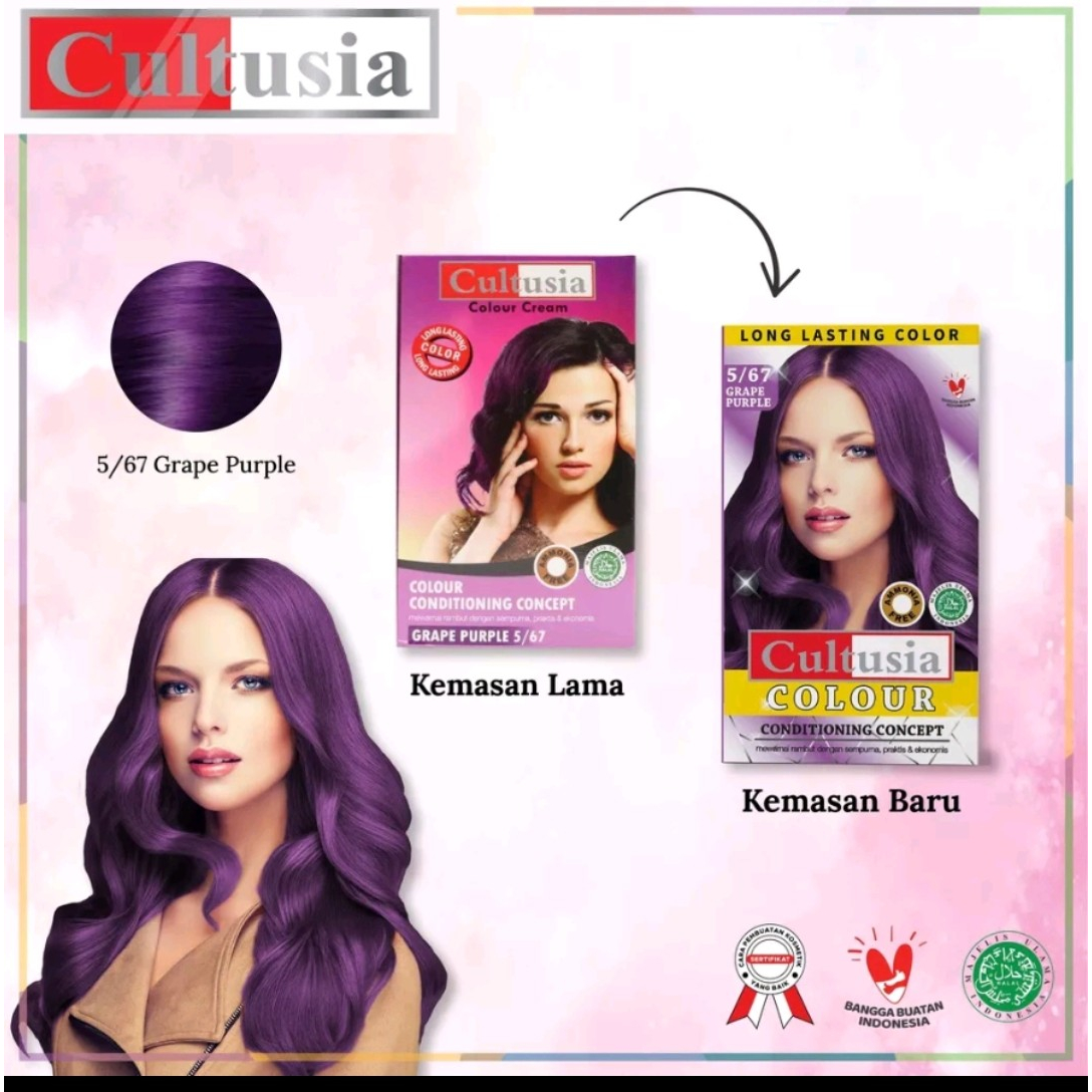 Cultusia Hair Color Grape Purple 5 67 30 ML