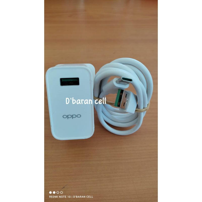 Charger Oppo Reno 4 Cabutan/Bawaan (30 watt Vooc)
