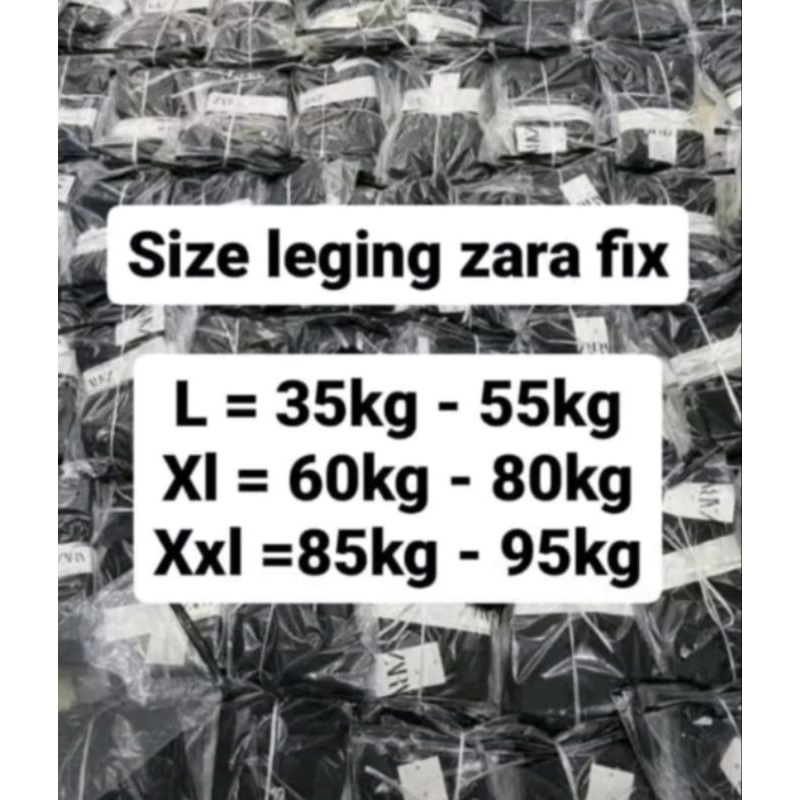 Leging zara celana panjang wanita jumbo BB 35kg - 95kg