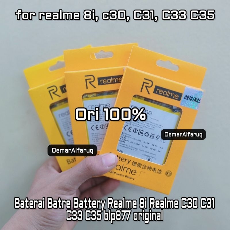 Baterai Batre Realme Narzo 50i - Rilmi 8i C30 C31 C33 C35 REALME blp877 original Battery