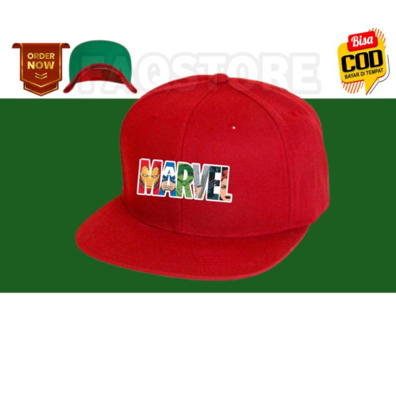 TOPI ANAK TK-SD MODEL SNAPBACK GAMBAR MARVEL