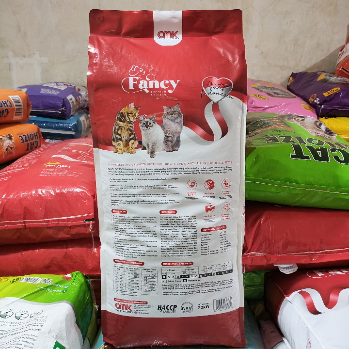 GRAB/GO-JEK Makanan Kucing Fancy Premium All Stages Kemasan 20KG Cat Food