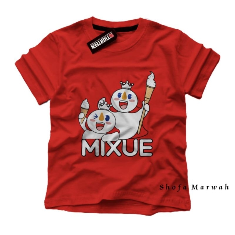 kaos mixue anak laki laki perempuan