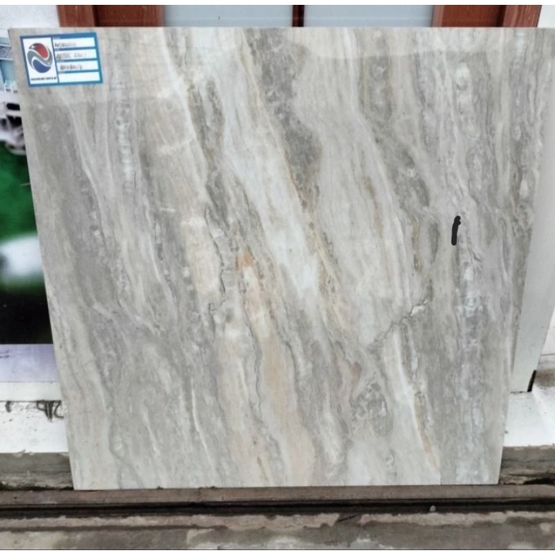 Granit 80x80 Motif Marmer | Indogress Artic Grey Glossy