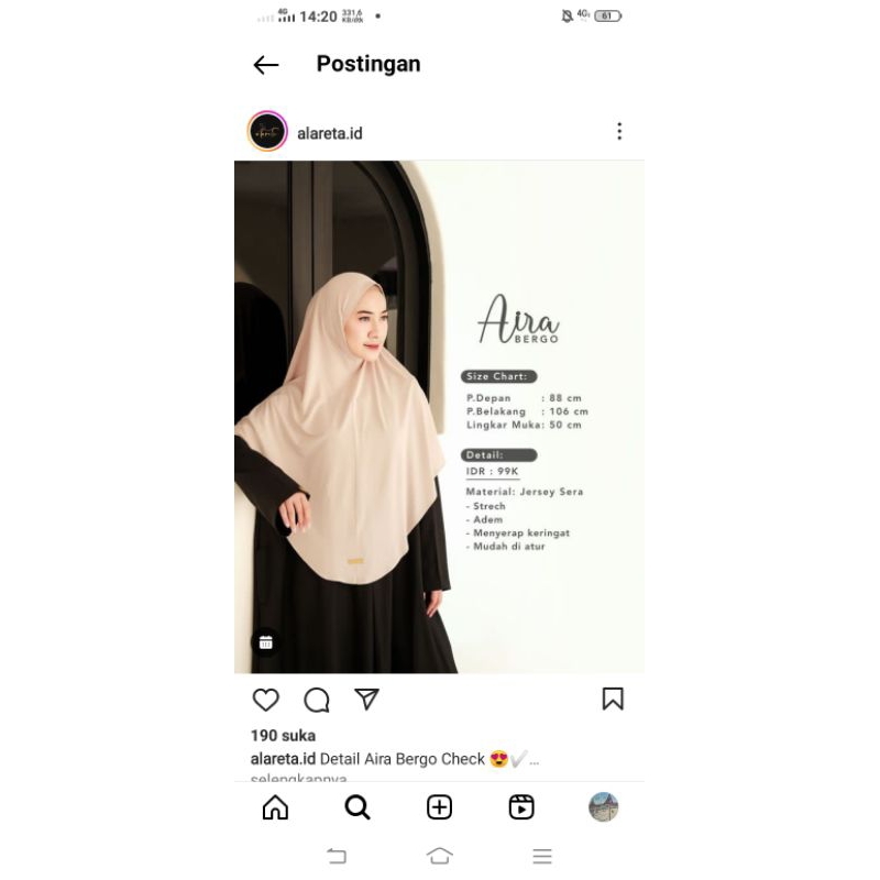 aira bergo ALARETA (PRELOVED)