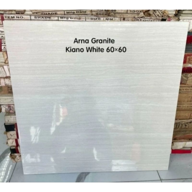 Granit IKATAN 60x60 Motif Travetine | Arna Kiano White Glossy