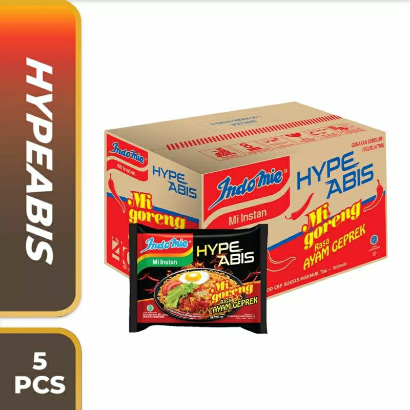 

1 Dus isi 40 pcs - indomie Hypeabis ayam geprek