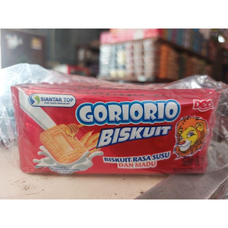 

Goriorio Biskuit Rasa Susu Madu Biskuat Siantar Top Box Isi Rentengan Rencengan Isi 20 Sachet Pcs 12 Gr