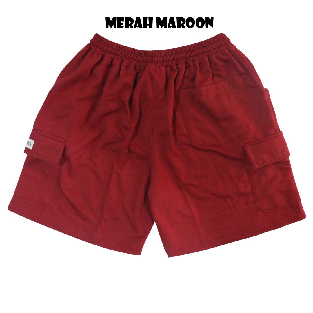 TDE/SHORT CARGO/CELANA PENDEK/UNISEX/PRIA/WANITA/CARGO/MAROON