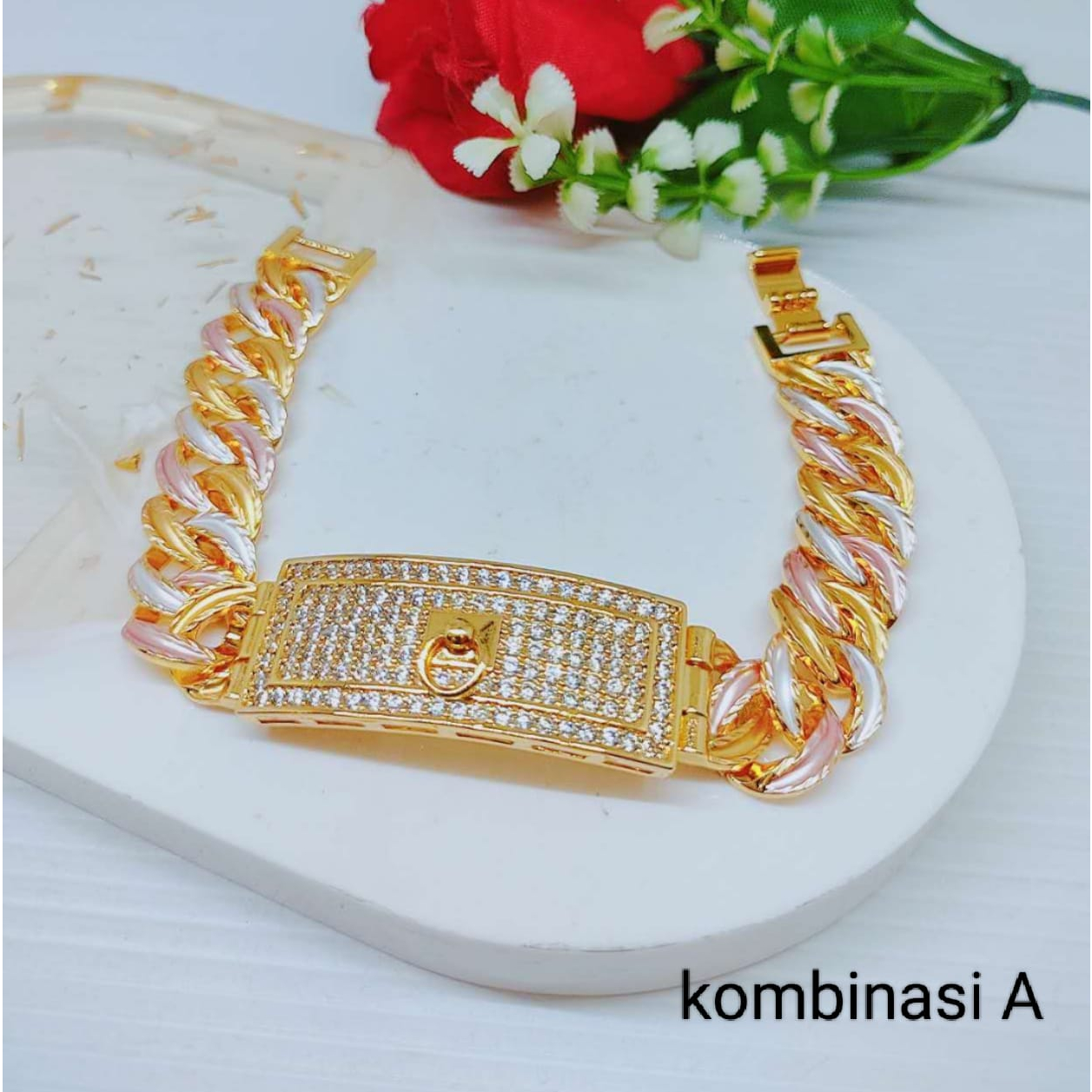 Gelang Xuping Permata Lapis Emas Perhiasan Fashion R095