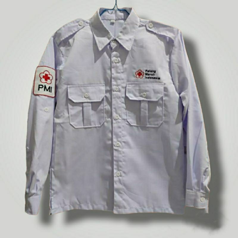 Pdh putih PMI baju kemeja PDH PMI kemeja tugas harian PMI