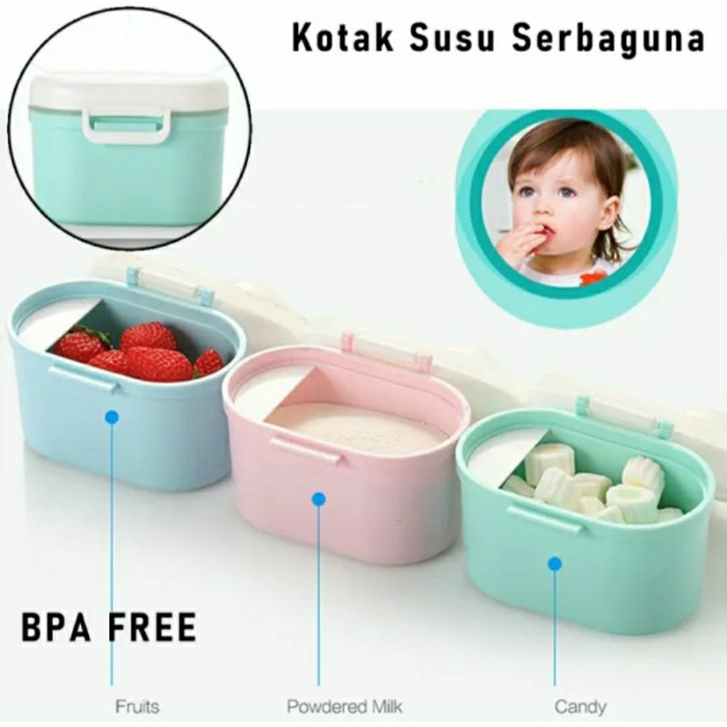 Tempat Susu Bubuk Bayi Tempat Buah Tempat Makan Serbaguna