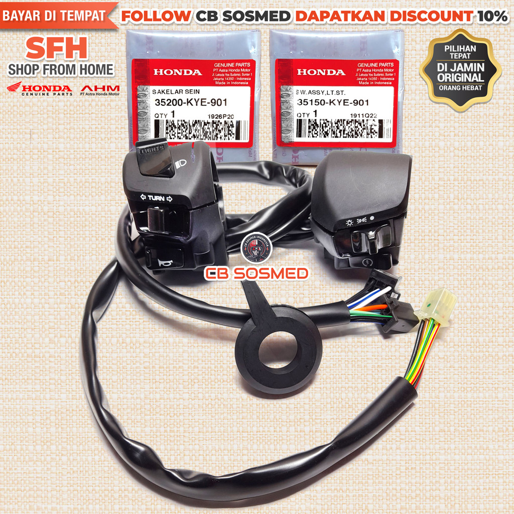 Holder Kanan Kiri New Megapro Saklar Lampu Sein MP Mono Switch Assy Mega Pro Monoshock Original Hond