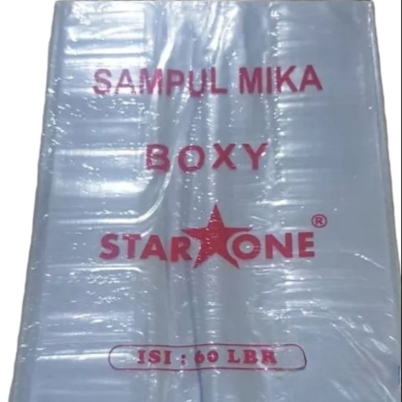 Sampul buku plastik mika boxy maxi 12pcs