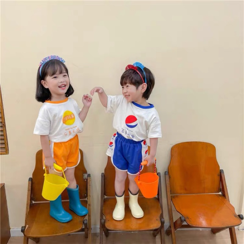 Setelan anak perempuan  laki laki import / setelan anak murah / setcel anak katun / setcel anak perempuan laki laki / setelan anak korea import