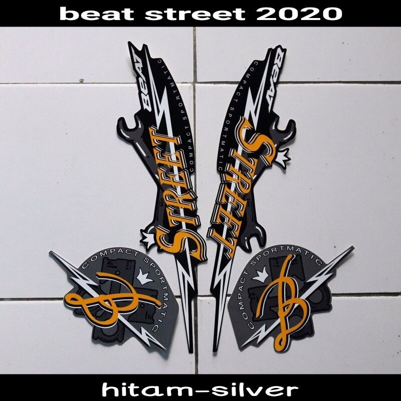 striping honda beat street 2020 warna hitam-silver