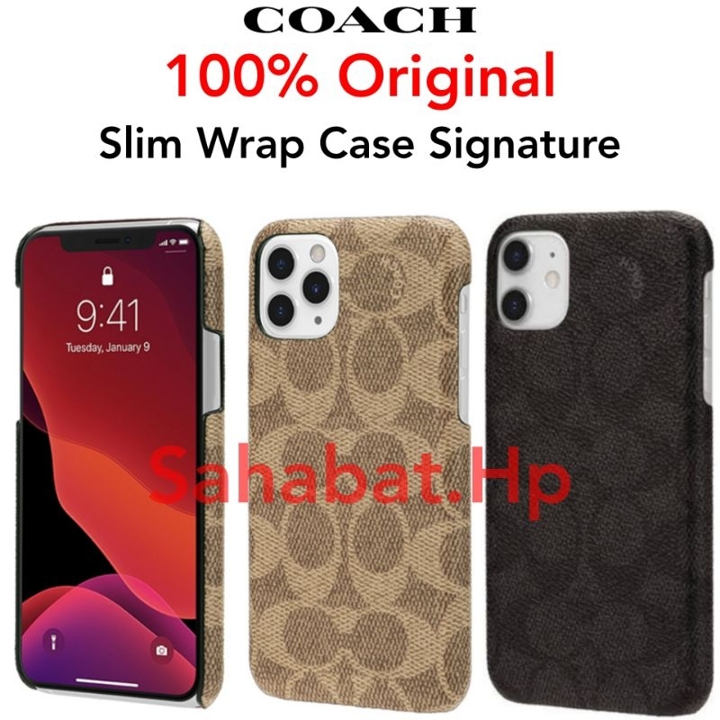 Original iPhone 11 Pro Max Coach Slim Wrap Signature Case Casing Cover Kesing