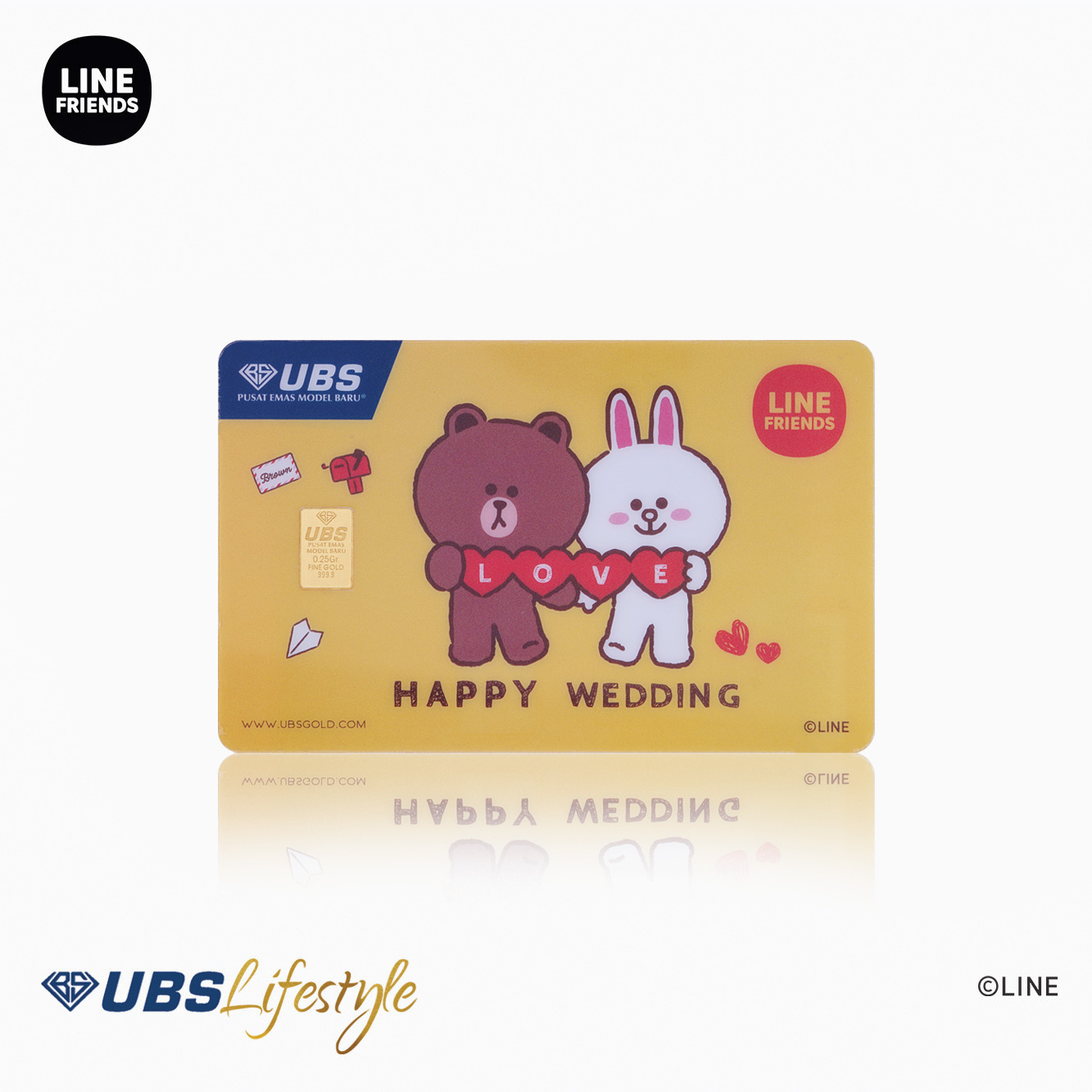 LM UBS 24k 0.5 gram Line Friends Happy Wedding / Hello Kitty Chinese New Year / Happy Wedding Hello Kitty / Newborn Baby Disney / Line Love Letter / Happy Birthday Mickey Minny Disney / Hello Kitty Happy Birthday /  My Melody Happy Chinese New Year