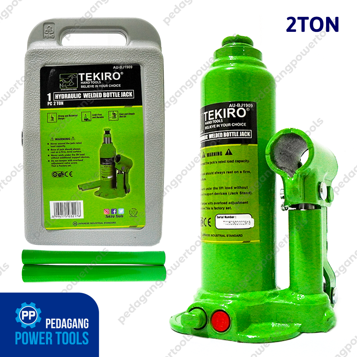 TEKIRO Dongkrak Botol 2 ton Hidrolik Mobil Truk Hydraulic Bottle Jack