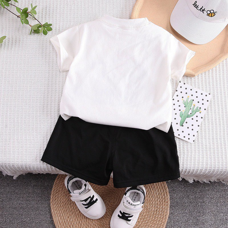 BARU LID7011 - Baju + Celana Pendek Cotton Set 2in1